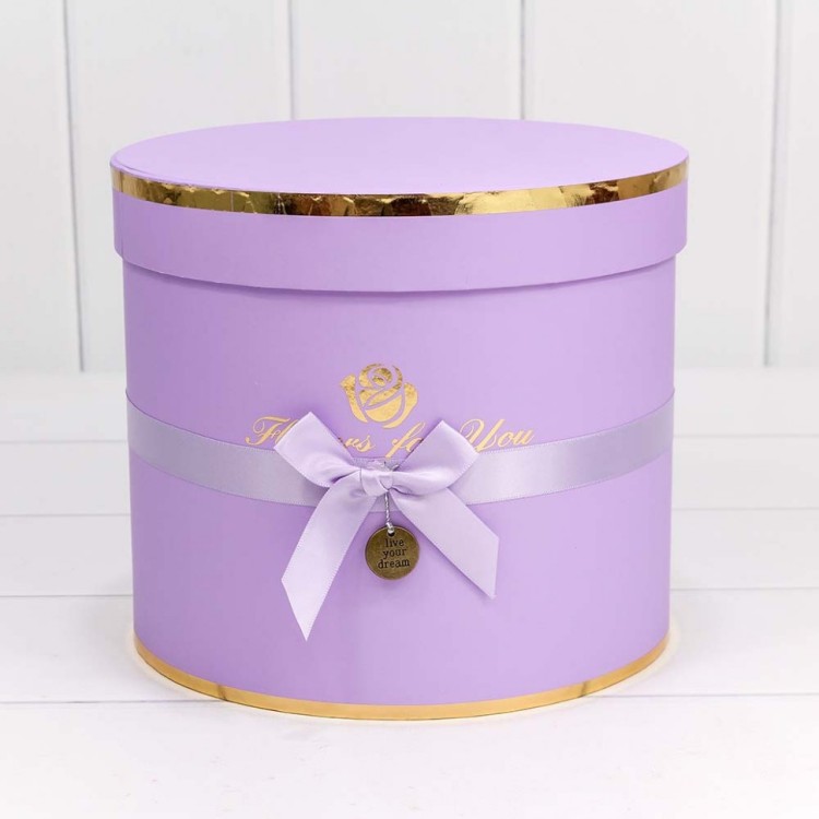 7215009/1537	Коробки Цилиндр Набор 1/5 22,5*19,5 "Flowers for you" Сиреневый 1/8