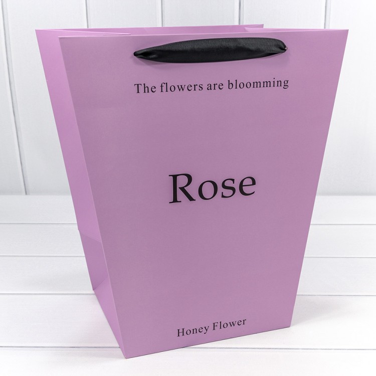 000182/23 Пакет подарочный "Rose" Сиреневый 30*34*20 210г 1/10 1/100